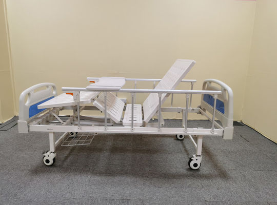 Buy Steel spray plastic manual hospital bed with two cranks for white hospital online manufacture