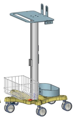 Buy Mobile medical trolley monitoring with white aluminum material in hospital online manufacture