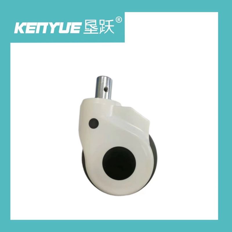 5 Inch Hand Cart Casters With Brake Hospital Medical White Color