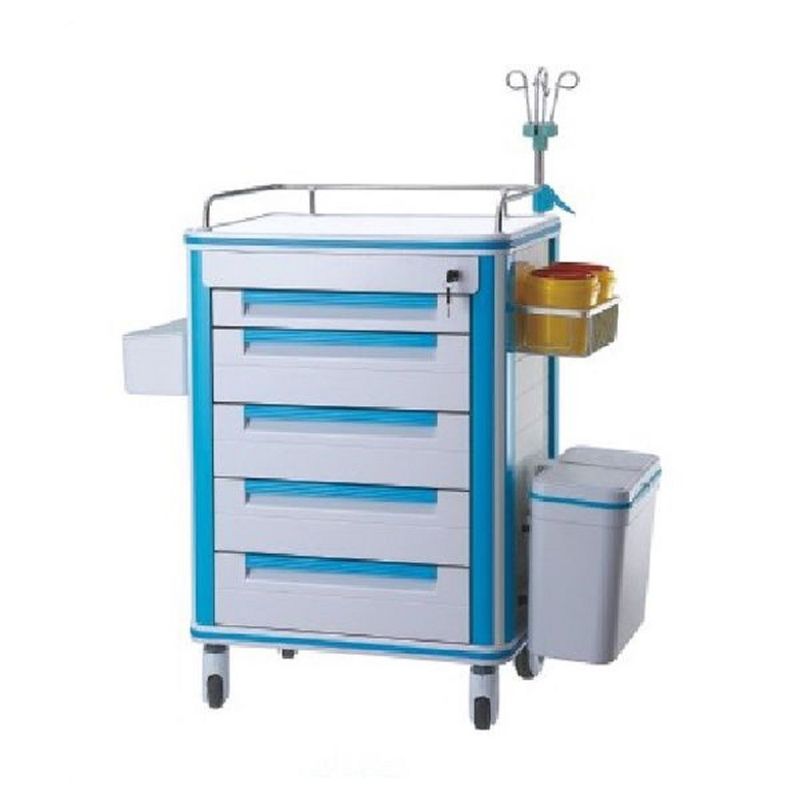 Drug Dispenser Medical Instrument Trolley Stainless Steel Frame For Nurses