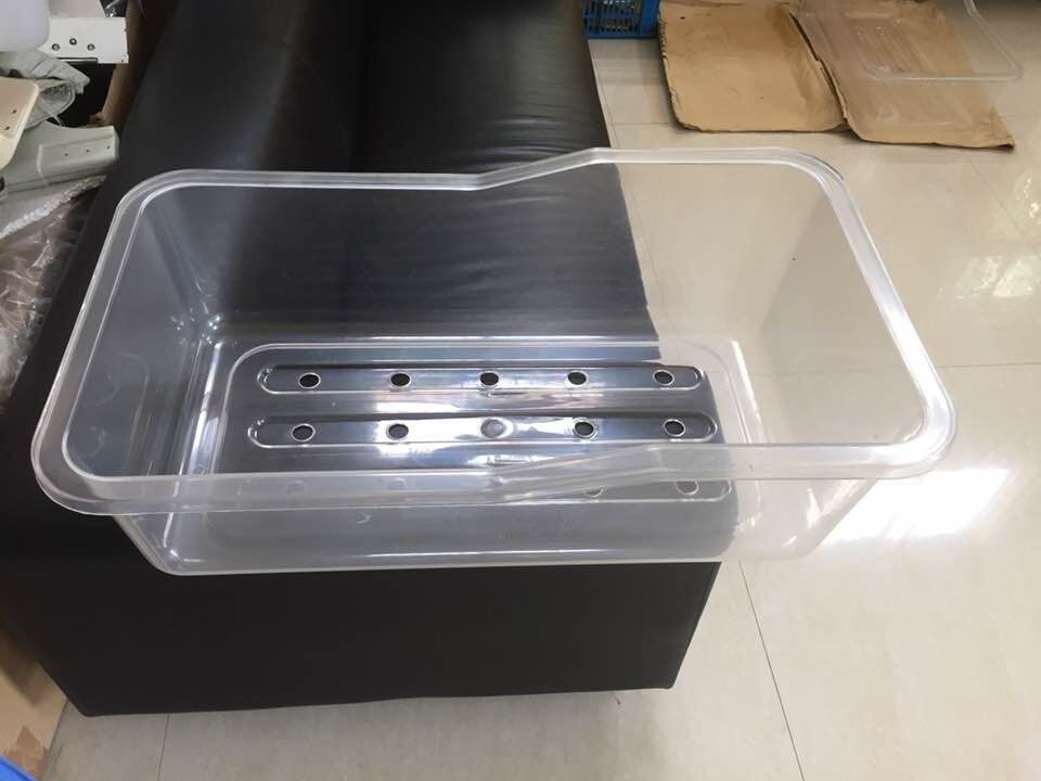 Baby Cot Parts Medical Grade Plastics Transparent Baby Bath Basin And