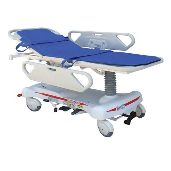 Hospital ABS Emergency Stretcher Trolley Hydraulic Adjustable For Patient Transfer