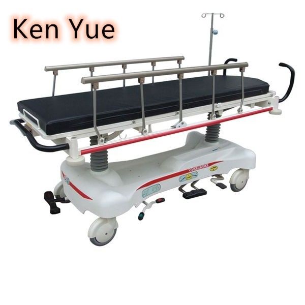 Adjustable Ambulance Stretcher Trolley , Gurney Hospital Bed ISO / CE