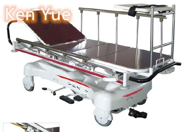 Luxuriou Hydraulic Rise And Fall Stretcher Cart Hospital Emergency Transfer