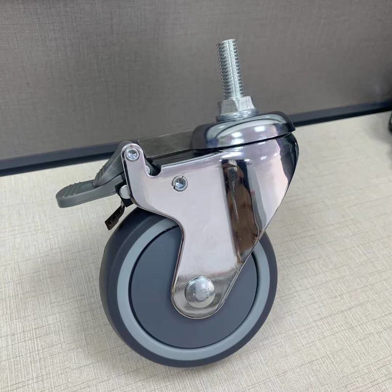 PU Mute Medical Medium Duty 4 Inch Locking Couch Casters Hospital Wheel