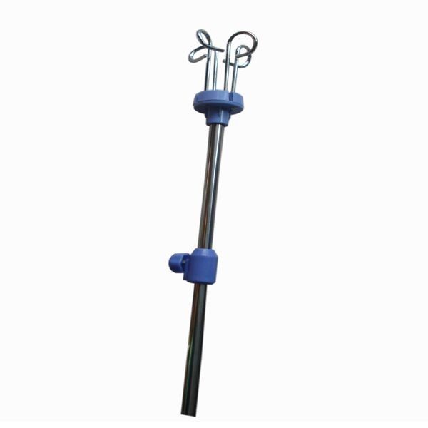 Patient 210cm Hospital Bed IV Pole Accessories Stainless Steel Infusion Stand