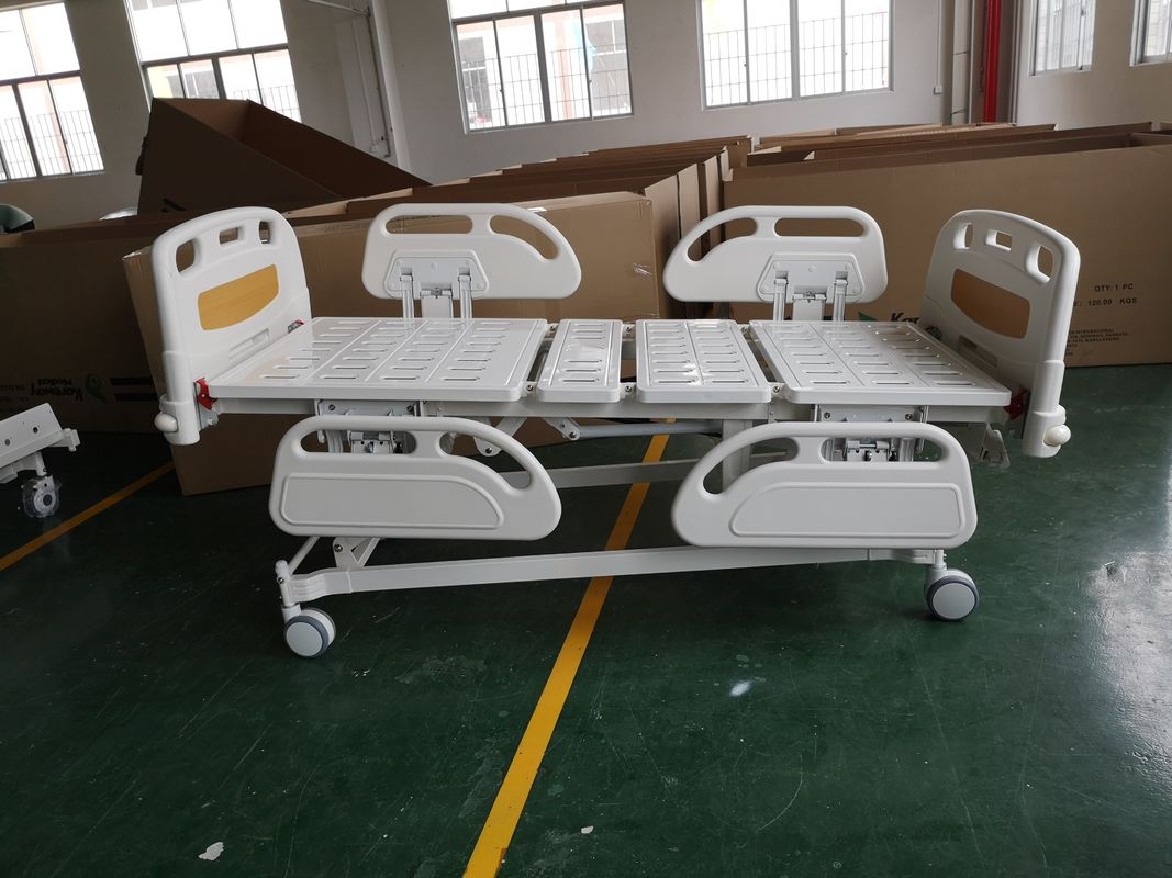 Three Crank Manual Patient ICU Care Bed PP Side Rails Pediatric Manual