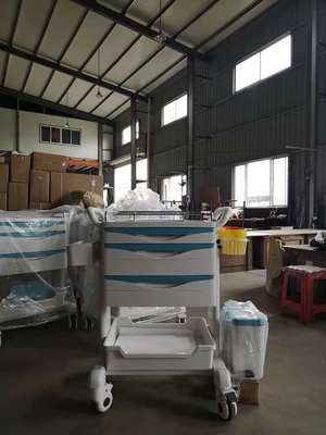 Plastic Surgical Instrument Trolley Hospital Serving Movable For Medical