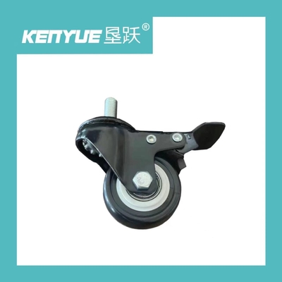 Medical Hospital  2 Inch Casters Black With Brake TPR Special For Hospital Accessories