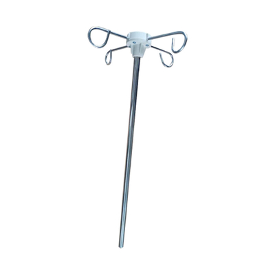Hospital Bed Infusion Stand Plastic Metal Material Blue Color