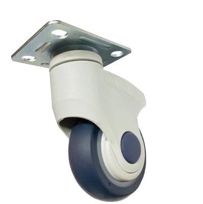 White And Black Hospital Special 4 Inch Universal Wheel With Brake Swivel