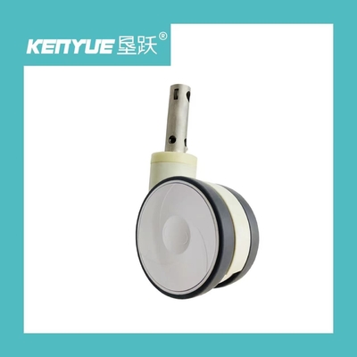 5 Inch Central Control Hospital Bed Casters Medical Dedicated  White