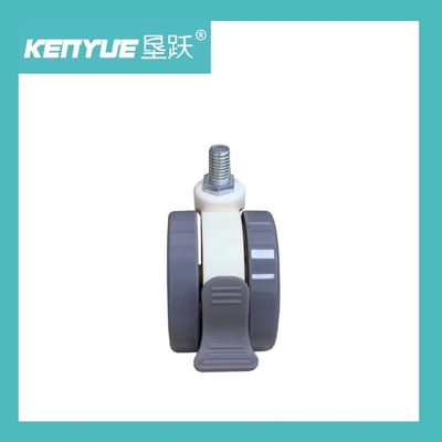 Practical Medical Cart Casters 3 Inch Used In Hospitals Off-White