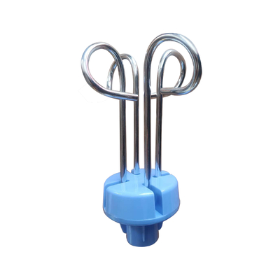 Hospital Infusion Pole Hook Blue And White Metal Plastic Material