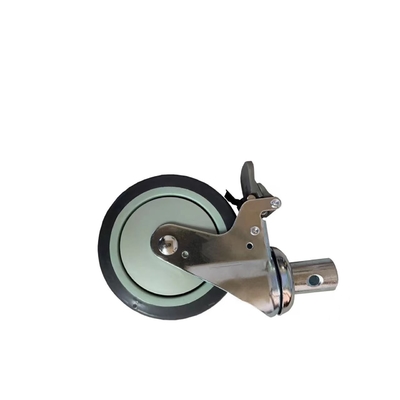 Hospital Bed Casters Medical PU Wheel Easy To Use Black PU Material