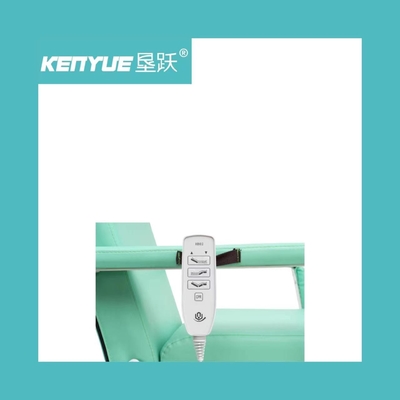 Hospital Painted Steel PVC Leather Green Hemodialysis Chair Manual