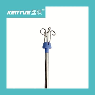 Blue Mobile Infusion Stand Stainless Steel With Wheels Removable