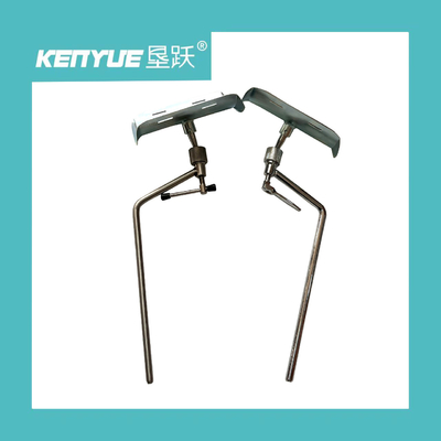 Silver White Iron Leg Rest Metal Material Medical For Hospital Bed