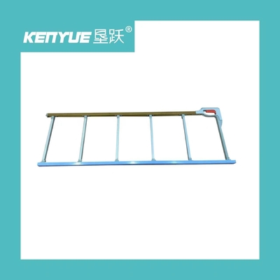 Six Pole Hospital Bed Guard Rails Silver Collapsible Medical Bed Side Rails