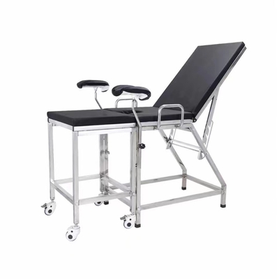 Stainless Steel Simple Black Obstetric Table Gynecological Examination Bed