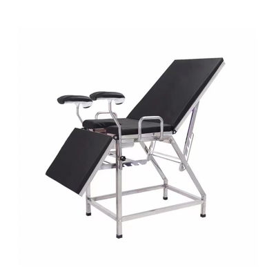 Stainless Steel Simple Black Obstetric Table Gynecological Examination Bed