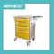 Hospital Mobile Medical Trolley Cart With Aluminum Alloy Frame Yellow