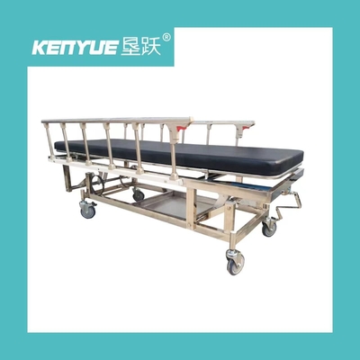 Stainless Steel Manual Adjustable Height Emergency Ambulance Stretcher Trolley