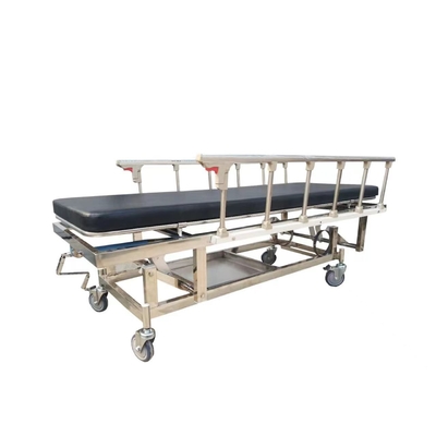 Stainless Steel Manual Adjustable Height Emergency Ambulance Stretcher Trolley
