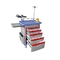 Hospital Emergency Trolley Luxurious ABS Plastic Drawer Cart With Wheels