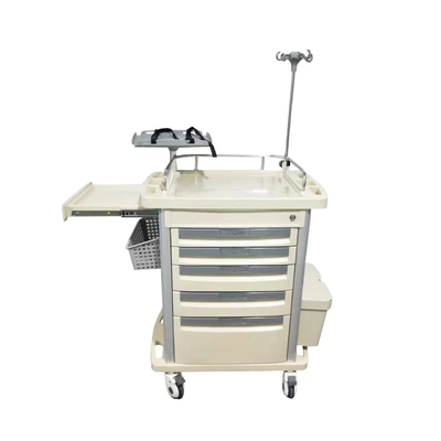 Aluminum Frame Drawer Infusion Function Nurse ABS 960mm Emergency Medical Cart