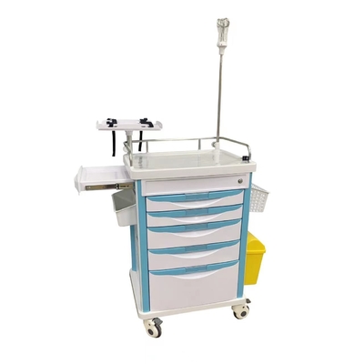Aluminum Frame Drawer Infusion Function Nurse ABS 960mm Emergency Medical Cart