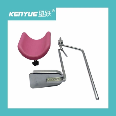 Metal PU Material Pink Luxury Leg Rest Gynecological Chair Parts