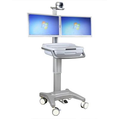 Medical computer cart aluminum alloy pillar medical computer nursing examination car