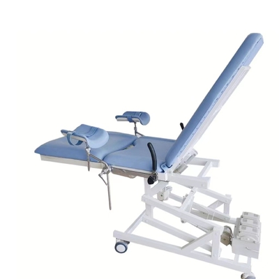Bule Color Electric 3 Fcuntion Delivery Bed 90cm Metal Multifunction Gynecological Table
