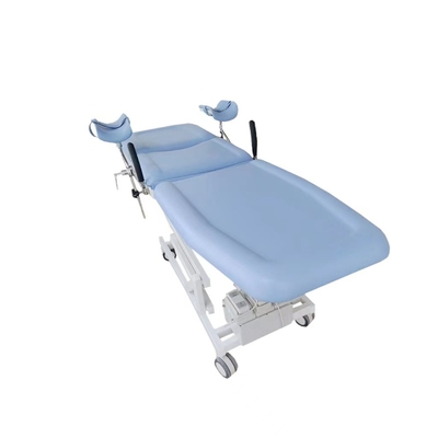 Bule Color Electric 3 Fcuntion Delivery Bed 90cm Metal Multifunction Gynecological Table