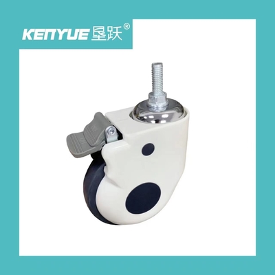 5inch Universal Wheel With Brake White Special Medical Caster Hospital Usage