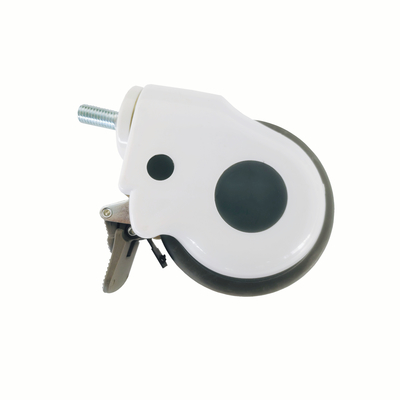 5inch Universal Wheel With Brake White Special Medical Caster Hospital Usage