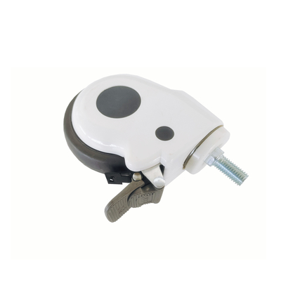 5inch Universal Wheel With Brake White Special Medical Caster Hospital Usage