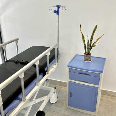 Hydraulic Ambulance Stretcher Trolley Blue For Hospital Medical