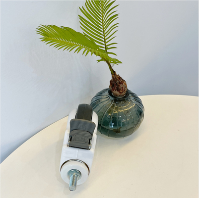 5-Inch White Medical Casters Band Brake PP And TPR Material