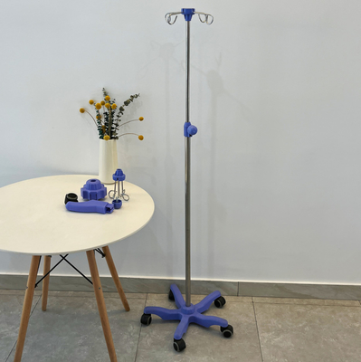 Hospital furniture height adjustable 304 stainless steel infusion stand
