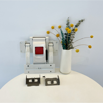 Hospital Medical Bed Guardrail Bracket White Aluminum Alloy Material