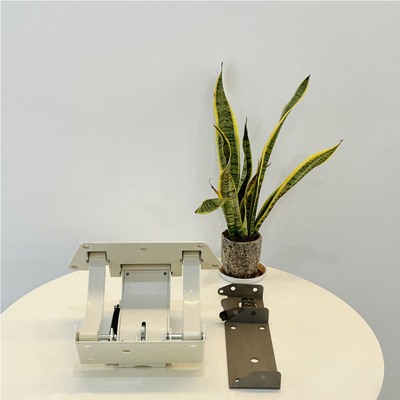 Hospital Medical Bed Guardrail Bracket White Aluminum Alloy Material
