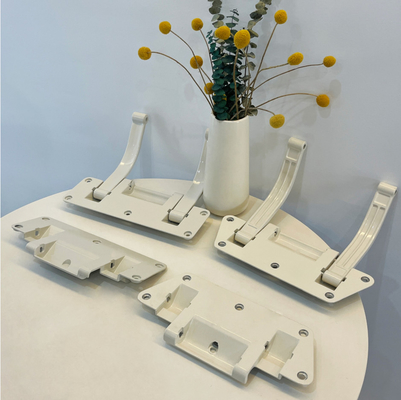 Hospital Medical Bed Guardrail Bracket White Aluminum Alloy Material