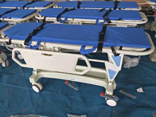 Manual Emergency Transport Stretcher Trolley Hospital Patient Transfer Central Brake