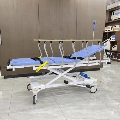 Stainless Steel Hydraulic Pump Stretcher Trolley For Patients Hospital Furniture