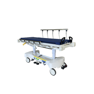 Height Adjustable Hydraulic Emergency Stretcher 2 Layers Hospital Patient Transport Trolley