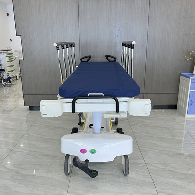 Height Adjustable Hydraulic Emergency Stretcher 2 Layers Hospital Patient Transport Trolley