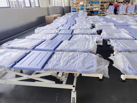 Blue Hydraulic Ambulance Stretcher Trolley Metal Imported For Patients