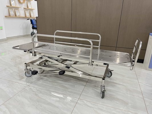 High Quality Stainless Steel Emergency Stretcher Trolley Stainless Steel Guardrail